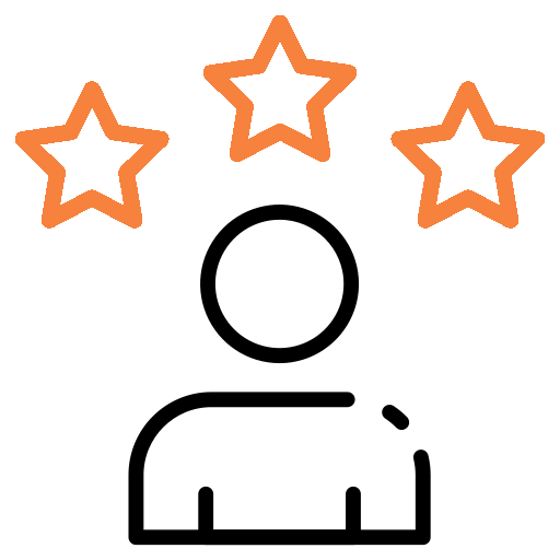 Icon showing experts rating.